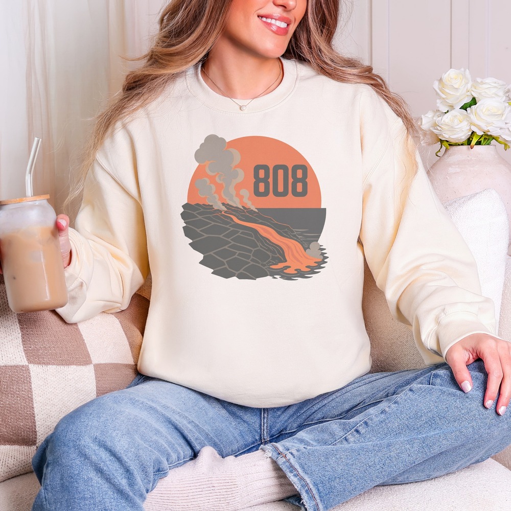 808 Lava Flowing to the Ocean Hawaii Sweatshirt